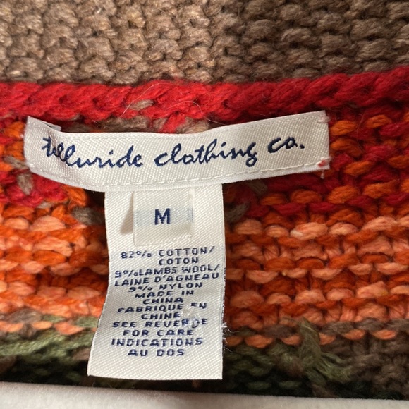 Telluride Clothing Co. Women's Multi-Color Boho Button Sweater/Cardigan. Size M - Picture 3 of 4